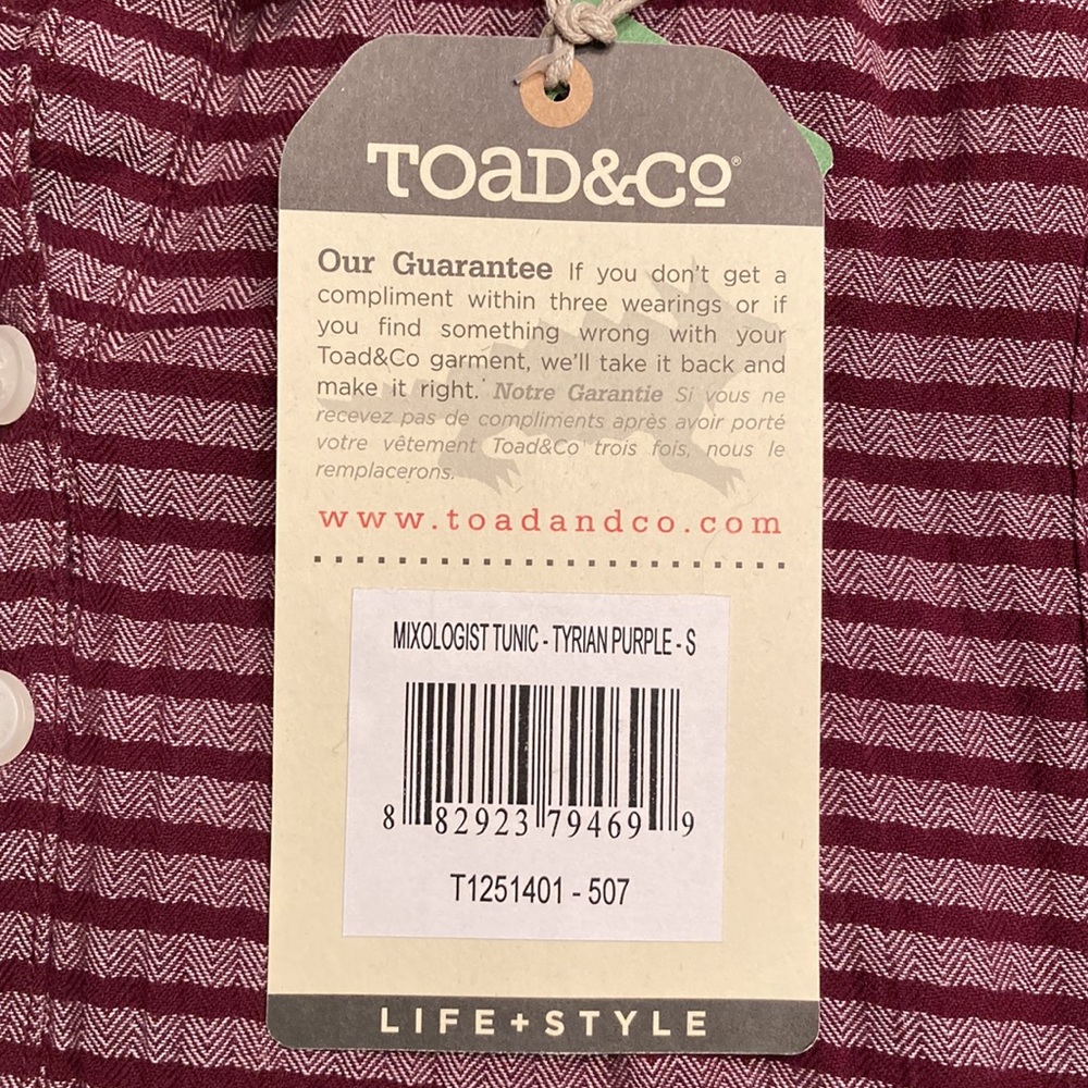 NWT Toad and Co. Mixologist tunic. Size S. - Picture 7 of 10